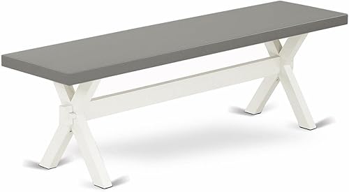 Miniatura 13 de East West Furniture XB027 X-Style - Banco de comedor moderno con asiento de madera, 72 x 15 x 18 pulgadas, multicolor