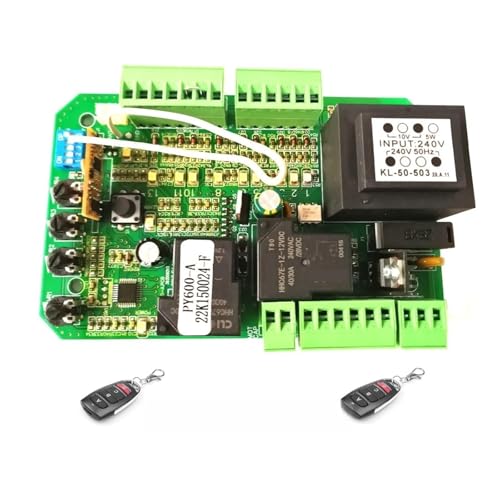 Abridor de puerta automático Placa de tarjeta electrónica de placa de circuito de controlador PCB de unidad de Control de Motor de abridor de puerta corrediza de uso amplio(2 keys with board)