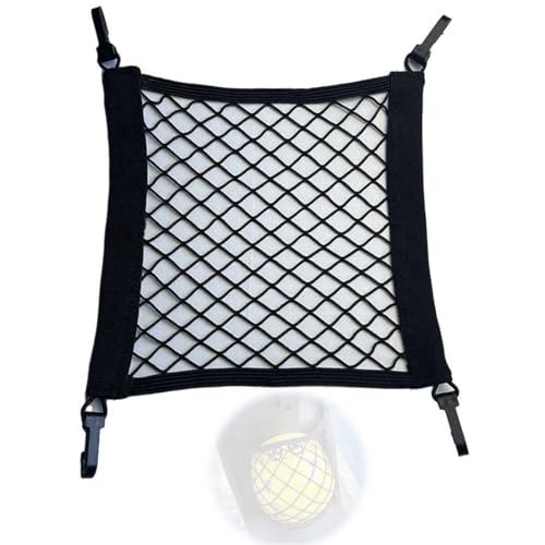 KEWUF 1 Pcs Red de equipaje para e-scooters y bicicletas eléctricas, red elástica de almacenamiento con goma, 28 x 30 cm, para casco y accesorios, bolsa de red para scooters eléctricos y bicicletas