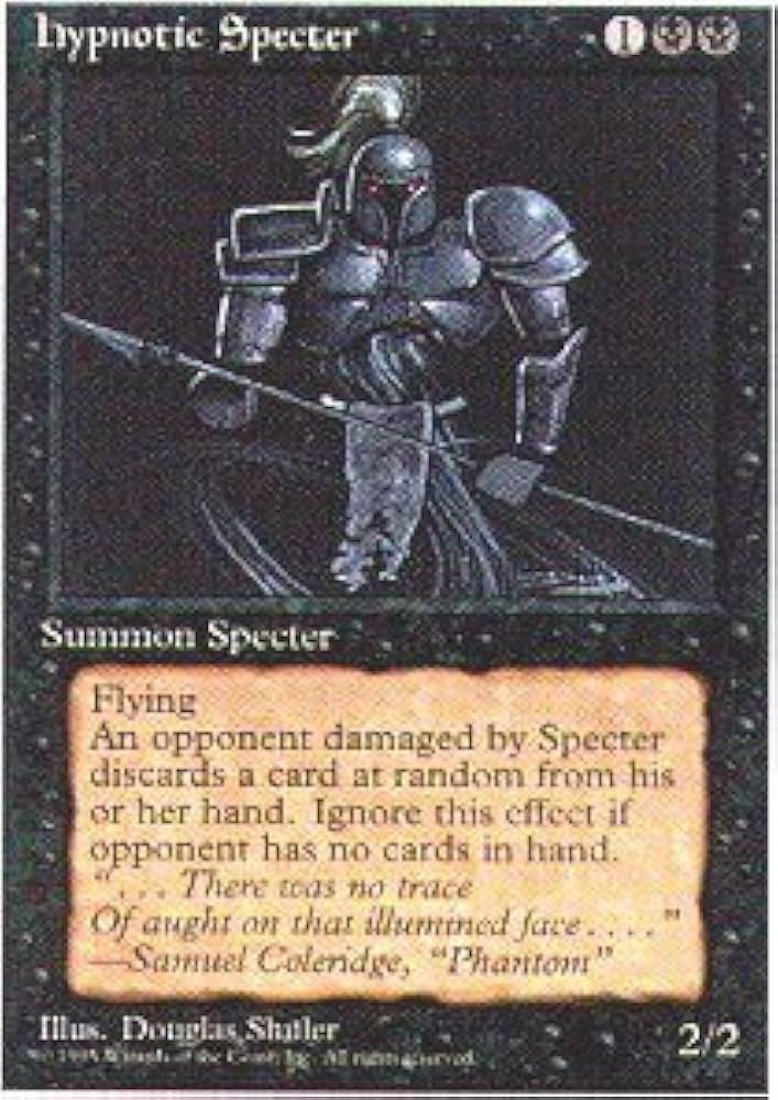 MTG 惑乱の死霊/Hypnotic Specter 4版 日本語 黒枠 4枚 □黒枠□《惑乱の死霊/Hypnotic Specter》[4EDBB] 黒U | 日本