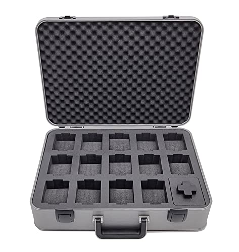 MC-CASES® Mallette de transport pour montres jusqu'à 14 montres - Luxury Line - Valise en aluminium - Fabriquée à la main, Noir/aluminium, Maße: 502 x 415 x H 141 mm Cover