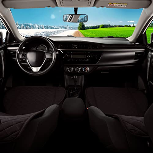 Ivicy Suede Car Seat Cover For All Seasons Soft & Breathable Front Premium Covers With Non-Slip Protector Universal Fits Most Automotive - 1 Unit #TOP4