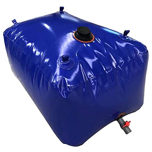 EUPXRHY Depódito de Agua 500l 1000l 2000l 3000l 4000l 5000l, Contenedor Se Almacenamiento Se Agua Blanda Deposito Agua Lluvia Se Gran Capacidad con Grifo Vejiga de Agua Plegable,Azul,500L (1x1x0.5m)