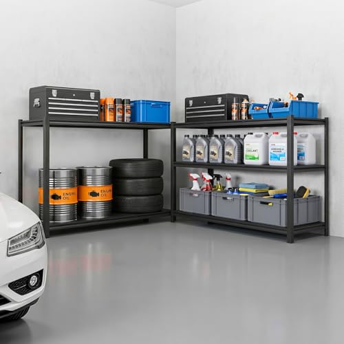 Image of VEVOR Garage Shelving, 5-Tier Adjustable Storage Shelves, 3000 lbs Heavy Duty Garage Shelves, Metal Utility Rack Shelf for Garage Workshop Warehouse Basement, 48.43 inch W x 20.55 inch D x 71.38 inch H