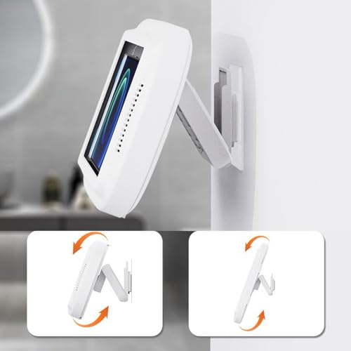 Soporte impermeable para teléfono ajustable de 4 a 7 pulgadas para ducha 7