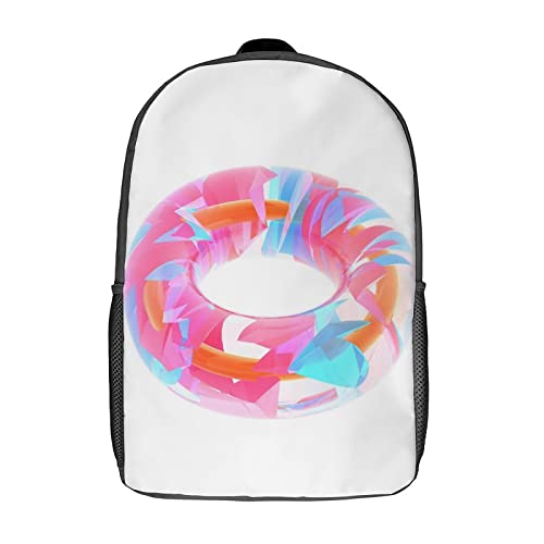 Sac à dos léger enfants 17 pouces avec impression 3D facettes