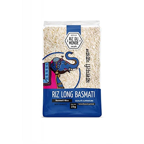 ÉLEPHANT - Riz Du Monde Riz Basmati 2Kg - Lot De 4 - Vendu Par Lot