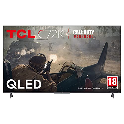 Image of TCL 50C720K QLED Gaming TV 50 Inch Smart Android TV, 4K UHD, HDR Premium, Dolby Vision Atmos, MEMC, ONKYO Loudspeaker, Google Duo, Google Assistant and Alexa, Frameless Metal Design, Amazon Exclusive