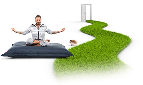 ROOMOX Original Kingsize Sitzsack für drinnen und draußen Stoff 180 x 140 x 30 cm, schwarz - 3