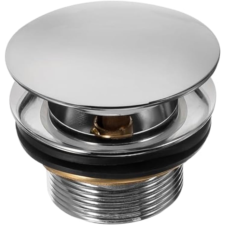 Foot-Pedal Bathtub Drain Stopper with Filter Easy Install Universal Bathroom Tub Drain Replacement Prevents Hair Clogs 2.79X2.79X2.55In