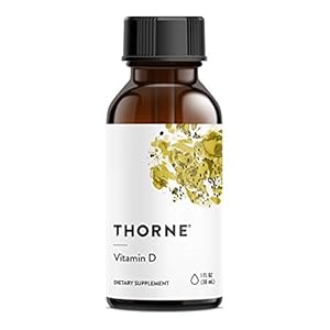 Thorne Vitamin D Liquid – Vitamin D Supplement – Supports Healthy Bones and Muscles, Cardiovascular Health, and Immune Function* – Gluten-Free, Soy-Free, Dairy-Free – 1 Fl Oz (30 ml)- 600 Servings