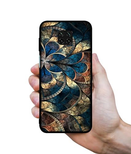 Image of Fractional Pattern Design Premium 2D Printed Metal Back Case Cover for Mi Redmi Note 9 Pro /Note 9 Pro Max /Poco M2 Pro