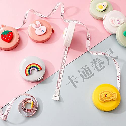 Retractable Cartoon Tape Measure Cute Mini Soft Tape Measure Cloth Measure Ruler For Body, Cloth, Sewing, Cutting(Bunny) #TOP5