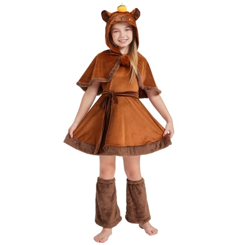 AMAMHAHAVA Capybara Kids Costume Set, Halloween Costume 3-Piece Outfit Cute Animal Dress-Up for Parties, and Playtime