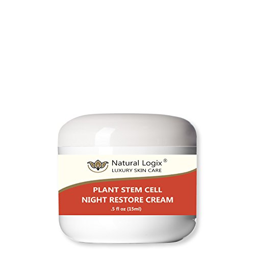 Natural Logix Plant Stem Cell Night Restore Facial Cream, Formulated for optimum potency and absorbency, this revolutionary de-aging moisturizer rejuvenates, protects and hydrates as you sleep, 0.5 OZ