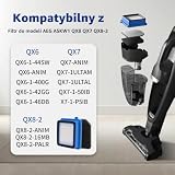 Zestaw Filtrów do AEG QX6, QX7, QX8-2,Zestaw 4 Filtrów do Odkurzacza AEG,Akcesoria do Filtrów do Odkurzacza,4 Filtry Przedsilnika,4 Filtry Higieniczne,Nadające się do Prania,1 Szczotka