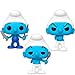 The Smurfs Funko Pop Set - Bundle with 3 Action Figures: Grouchy, Vanity, Handy Smurf Plus Doo Hanger | Smurfs Figurines for Kids, Teens, Adults