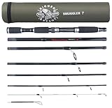 Smuggler 7 Travel Fishing Rod & Case. 260 cm (8' 6') 235cm (7' 8') nano-carbon fishing rod options. 7 Pieces 2 tips. For Spin Bait Carp Pike Sea Fishing