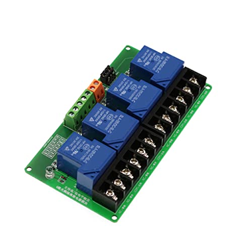 Relé de alto y bajo nivel CC 5V-12V con aislamiento óptico y cuatro canales 30A