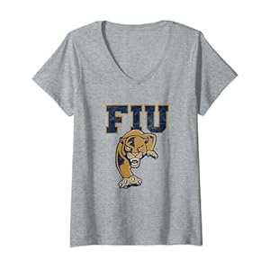 Florida International FIU Panthers Distressed Primary V-Neck T-Shirt