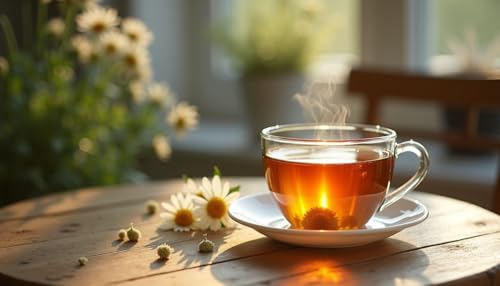 Image of BrewPeaks Organic Chamomile Flower Tea | 100% Natural Dried Flowers | Caffeine-Free Herbal Tea for Relaxation, Better Sleep, Calming Mind & Digestion Support | Anti-Inflammatory Loose Tea (25g)