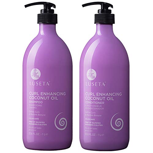 Image of Luseta Curly Hair Shampoo and Conditioner Set Curl Definition 33.8oz*2