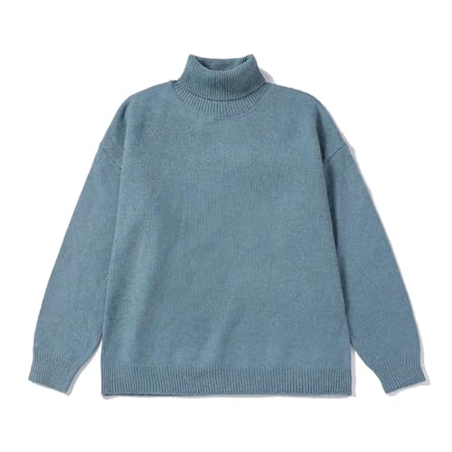 Winter Men‘S Turtleneck Sweaters Warm Knitted Pullovers Fashion Patchwork Loose Casual Sweater Turtleneck Pullovers2