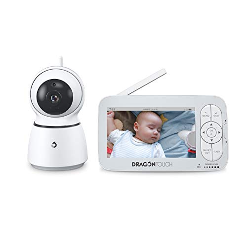 Baby Monitor, Dragon Touch 5 720P HD Video Baby Monitor with Camera and Audio, 2000mAh Rechargeable Battery, 2-Way Audio, Lullabies, Night Vision and Temperature Monitoring Baby Monitor, Dragon Touch 5" 720P HD Video Baby Monitor with Camera and Audio, 2000mAh Rechargeable Battery, 2-Way Audio, Lullabies, Night Vision and Temperature Monitoring