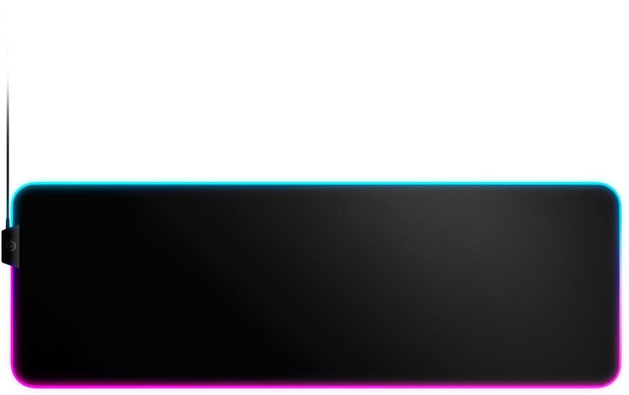 SteelSeries Aerox 5 Wireless - Souris Gaming perforée RGB - Design Ultra-léger et étanche & Tapis de Souris de Jeu en Tissu QcK Prism - Éclairage RGB à 2 Zones