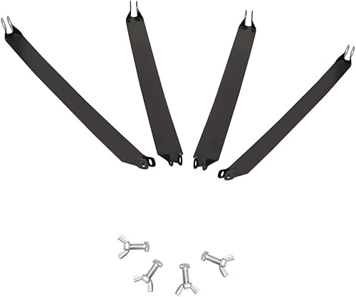 Para Patio Porche Glider Straps Hanger Set Deck Restoration Part-4PCS Negro