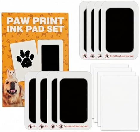 Baby Hand and Footprint Kit, 4 Pack Mess Free Ink Pad Clean Touch Newborn Footprint Kit with Non Toxic Ink Pad for Baby Hand and Footprints for Newborn Registry Keepsakes and Pet Paw Prints