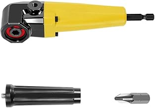 Mauedest 1 adaptador de ángulo de perforación, destornillador, llave hexagonal, soporte para brocas, herramienta eléctrica, color amarillo