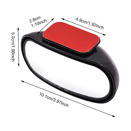 Image of Blind Spot Mirror Adjustable 360 Degree Car Side Mirror, HD Glass Rear View Exterior Accessories Frame Thickness Less than 5MM for Car SUV (ellipses)