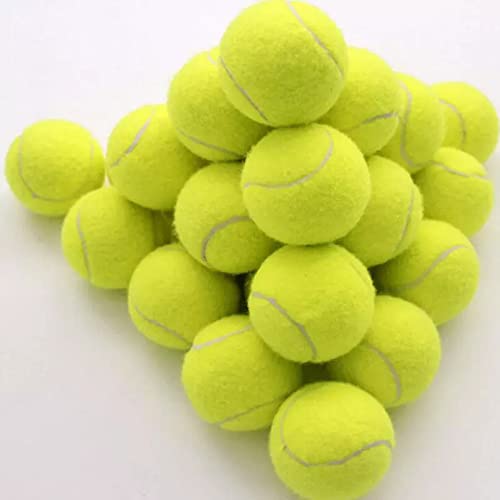 ACCURATE Durable Sport Play Tennis Cricket Dog Toy Ball with Mesh Carrying Bag, Sturdy & Durable, Great For Lessons, Practice, Throwing Machines Adults Children Exercise Pets (24 PK)