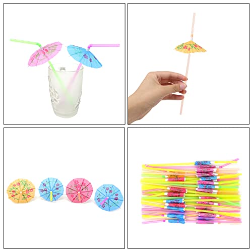 Pitillos desechables con sombrilla 50 unidades miniatura 5
