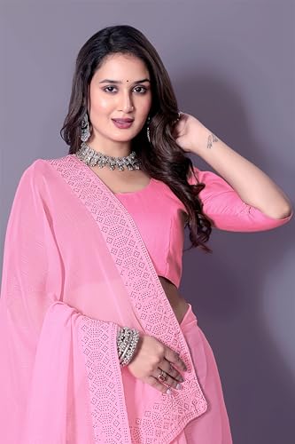 Image of FASHION Women's Trendy Banarasi Kanjivaram Navy Color Art Silk Saree with Blouse Material