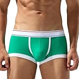 DCEHGEW Men's Boxer Briefs,Blue Red Orange Fashion Comfort Breathable Stretch Athletic Trunks for Men-Green-XXL