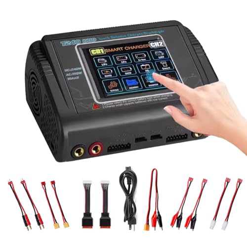 Chargeur de batterie T240 LiPo et NiMH double port AC/DC avec écran tactile