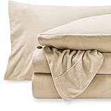 Bare Home Super Soft Fleece Sheet Set - Queen Size - Extra Plush Polar Fleece, No-Pilling Bed Sheets - All Season Cozy Warmth (Queen, Sand)