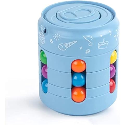 Rotating Magic Bean Cube Toys, Decompression Toys Fingertip Fidget Spinner Magic Cube, Handheld Spinning Magic Beans Jigsaw Puzzle Toys Finger Games Stress Relief Iq Puzzle for Kids Adults Gifts Cover