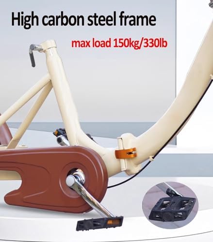 3-Wheel Cruiser Bike with Spoked Wheels, Dual Brakes, Rear Passenger Seat, Folding Pedal Assist, Front Suspension, Dual Chain Drive, Ideal for Men & Women