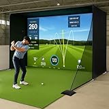RXFSP Golf Simulator Enclosure Nets - Choose 10 x 8 ft or 14 x 8.5 ft - Complete Set with Frame and HD Impact Screen Kit (14 x 8.5 ft)