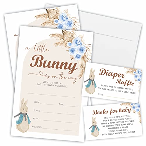 JCVUK Purple Boho Bunny Theme Invitations