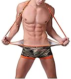 S Forever Men's Sexy Camouflage Mankini Camo Leotard Wrestling Singlet