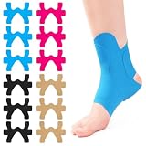 12 Stück Precut Kinesiotapes für Knöchel, Kinesiotapes Vorgeschnitten Sprunggelenk Kinesiologie Tape Wasserfestes Elastisches Physio Tape Fussgelenk Kinesiologieband Knöchelstütze (Mehrfarbig)