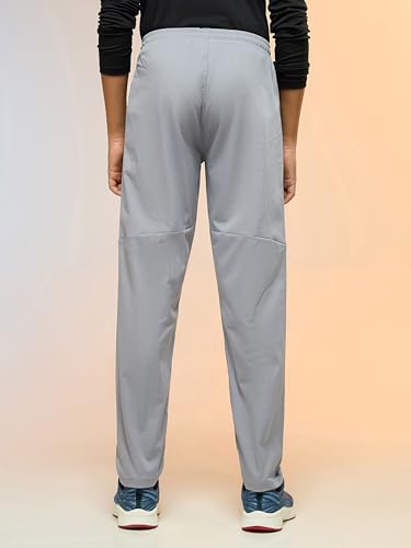 Image of TECHNOSPORT Boys Slim Fit Sports Trackpants Kids Track Pants with TS Flexi Moisture-Wicking Fabric, Cargo Pockets, Drawstring | Track Pants for Boys 8-10 Years