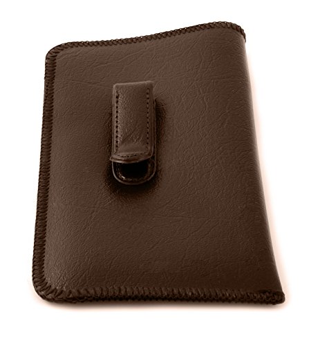 Image of Calabria Mens Soft Slip-in Case w /Metal Clip Jumbo Sized in Black or Brown