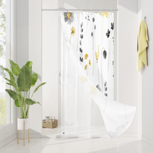 Gibelle Small Stall 3 in 1 Shower Curtain Set, 36x72