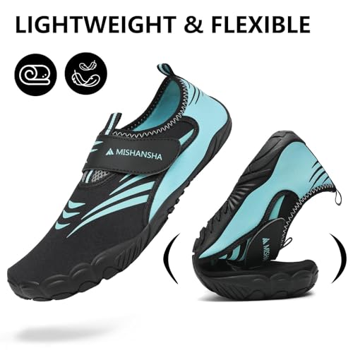 Image of Mishansha Womens Mens Water Swim Shoes Wide Toe Box Barefoot Shoes US Size 5.5-13.5 Women / 3-11.5 Men