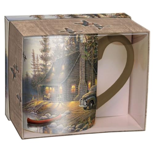 Taza Lang Lake Retreat de cerámica 14 oz multicolor miniatura 2